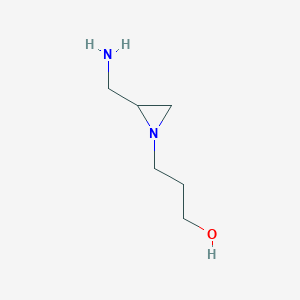 3-[2-(Aminomethyl)aziridin-1-yl]propan-1-ol