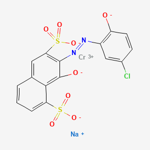 Sodium (7-((5-chloro-2-hydroxyphenyl)azo)-8-hydroxynaphthalene-1,6-disulphonato(4-))chromate(1-)