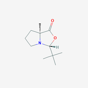 1H,3H-Pyrrolo[1,2-c]oxazol-1-one, 3-(1,1-dimethylethyl)tetrahydro-7a-methyl-, (3R,7aS)-