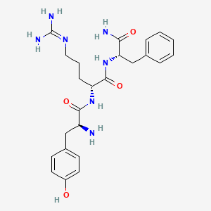 molecular formula C24H33N7O4 B15433821 L-Tyrosyl-N~5~-(diaminomethylidene)-D-ornithyl-L-phenylalaninamide CAS No. 83934-32-1