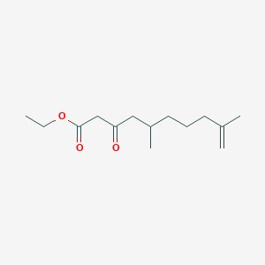 molecular formula C14H24O3 B15433823 Ethyl 5,9-dimethyl-3-oxodec-9-enoate CAS No. 88373-63-1