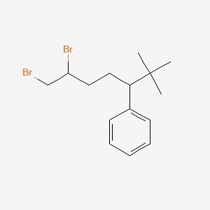 (6,7-Dibromo-2,2-dimethylheptan-3-yl)benzene