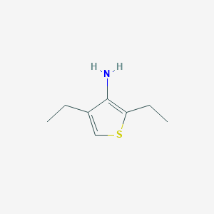 molecular formula C8H13NS B15433855 2,4-Diethylthiophen-3-amine CAS No. 87675-37-4