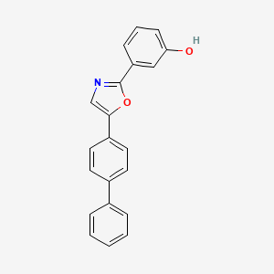 molecular formula C21H15NO2 B15433879 3-[5-([1,1'-Biphenyl]-4-yl)-1,3-oxazol-2-yl]phenol CAS No. 83959-80-2