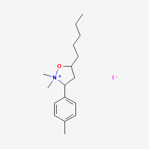 2,2-Dimethyl-3-(4-methylphenyl)-5-pentyl-1,2-oxazolidin-2-ium iodide