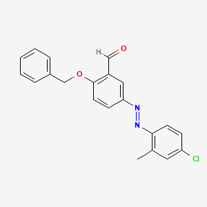 molecular formula C21H17ClN2O2 B15433953 2-Methyl-4-chloro-3'-formyl-4'-benzyloxyazobenzene CAS No. 87730-60-7