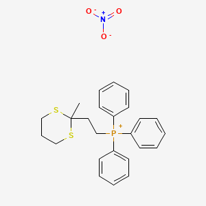 [2-(2-Methyl-1,3-dithian-2-yl)ethyl](triphenyl)phosphanium nitrate