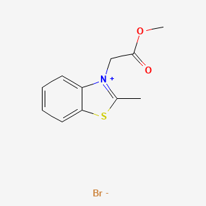 molecular formula C11H12BrNO2S B15433960 Methyl 2-(2-methylbenzothiazol-3-yl)acetate Bromide CAS No. 89542-30-3