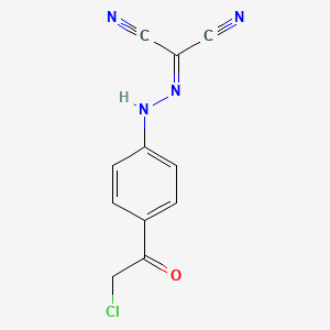 molecular formula C11H7ClN4O B15433961 [4-(Chloroacetyl)phenyl]carbonohydrazonoyl dicyanide CAS No. 86017-96-1