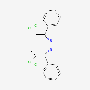 molecular formula C18H14Cl4N2 B15434017 4,4,7,7-Tetrachloro-3,8-diphenyl-4,5,6,7-tetrahydro-1,2-diazocine CAS No. 84333-68-6