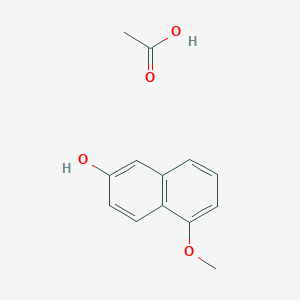 molecular formula C13H14O4 B15434022 Acetic acid;5-methoxynaphthalen-2-ol CAS No. 88053-33-2