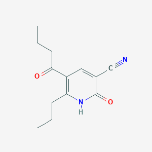 molecular formula C13H16N2O2 B15434071 5-Butanoyl-2-oxo-6-propyl-1,2-dihydropyridine-3-carbonitrile CAS No. 88302-01-6