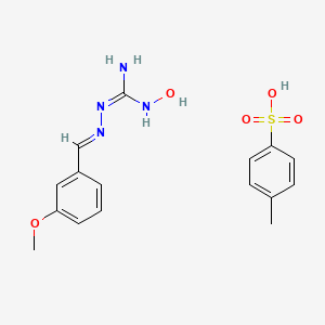 molecular formula C16H20N4O5S B15434120 1-hydroxy-2-[(E)-(3-methoxyphenyl)methylideneamino]guanidine;4-methylbenzenesulfonic acid CAS No. 87861-89-0