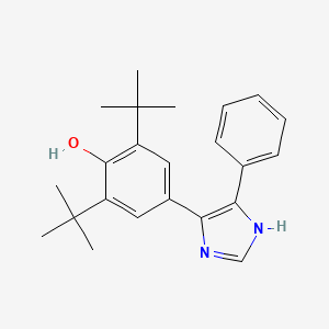 molecular formula C23H28N2O B15434126 2,6-Di-tert-butyl-4-(5-phenyl-1H-imidazol-4-yl)phenol CAS No. 84217-78-7