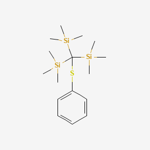 molecular formula C16H32SSi3 B15434128 [(Phenylsulfanyl)methanetriyl]tris(trimethylsilane) CAS No. 87729-80-4