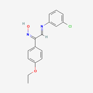 molecular formula C16H15ClN2O2 B15434175 (NZ)-N-[2-(3-chlorophenyl)imino-1-(4-ethoxyphenyl)ethylidene]hydroxylamine 