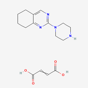 molecular formula C16H22N4O4 B15434202 But-2-enedioic acid;2-piperazin-1-yl-5,6,7,8-tetrahydroquinazoline CAS No. 83939-47-3