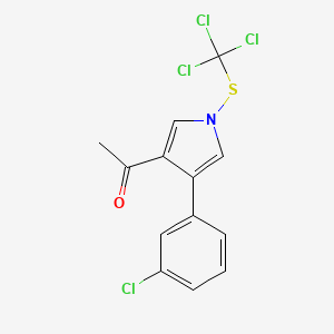 1-{4-(3-Chlorophenyl)-1-[(trichloromethyl)sulfanyl]-1H-pyrrol-3-yl}ethan-1-one