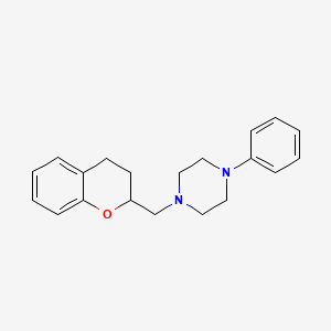 molecular formula C20H24N2O B15434242 1-((3,4-Dihydro-2H-1-benzopyran-2-yl)methyl)-4-phenylpiperazine CAS No. 81816-82-2