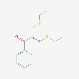 3-(Ethylsulfanyl)-2-[(ethylsulfanyl)methyl]-1-phenylprop-2-en-1-one