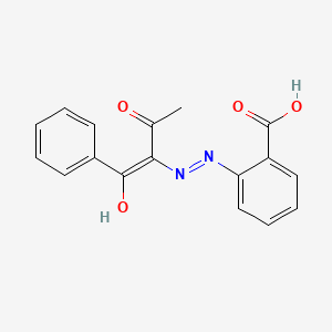 molecular formula C17H14N2O4 B15434259 2-[[(Z)-1-hydroxy-3-oxo-1-phenylbut-1-en-2-yl]diazenyl]benzoic acid 