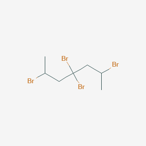 molecular formula C7H12Br4 B15434263 2,4,4,6-Tetrabromoheptane CAS No. 86405-88-1