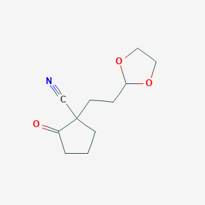 1-[2-(1,3-Dioxolan-2-yl)ethyl]-2-oxocyclopentane-1-carbonitrile