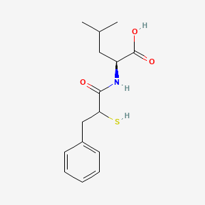 N-(3-Phenyl-2-sulfanylpropanoyl)-L-leucine