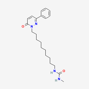 molecular formula C22H32N4O2 B15434277 N-Methyl-N'-[10-(6-oxo-3-phenylpyridazin-1(6H)-yl)decyl]urea CAS No. 87653-56-3