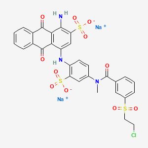 2-Anthracenesulfonic acid, 1-amino-4-((4-((3-((2-chloroethyl)sulfonyl)benzoyl)methylamino)-2-sulfophenyl)amino)-9,10-dihydro-9,10-dioxo-, sodium salt