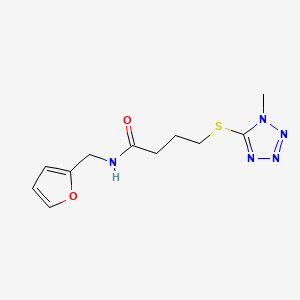 N-(2-Furanylmethyl)-4-((1-methyl-1H-tetrazol-5-yl)thio)butanamide