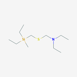 N-[({[Diethyl(methyl)silyl]methyl}sulfanyl)methyl]-N-ethylethanamine