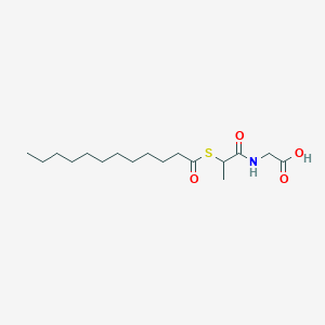 N-[2-(Dodecanoylsulfanyl)propanoyl]glycine