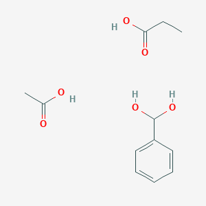 Acetic acid;phenylmethanediol;propanoic acid