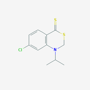 molecular formula C11H12ClNS2 B15434380 7-Chloro-1-(propan-2-yl)-1,2-dihydro-4H-3,1-benzothiazine-4-thione CAS No. 83388-44-7