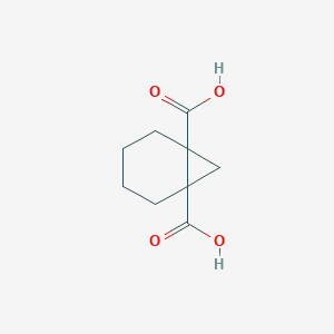 molecular formula C9H12O4 B15434382 Bicyclo[4.1.0]heptane-1,6-dicarboxylic acid CAS No. 85739-45-3