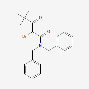 molecular formula C21H24BrNO2 B15434402 N,N-Dibenzyl-2-bromo-4,4-dimethyl-3-oxopentanamide CAS No. 87898-96-2