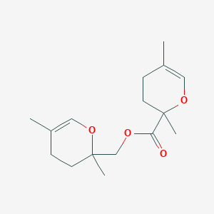 molecular formula C16H24O4 B15434407 (2,5-Dimethyl-3,4-dihydropyran-2-yl)methyl 2,5-dimethyl-3,4-dihydropyran-2-carboxylate CAS No. 81115-73-3