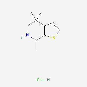 4,4,7-trimethyl-6,7-dihydro-5H-thieno[2,3-c]pyridine;hydrochloride