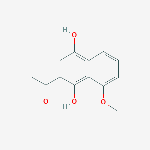 molecular formula C13H12O4 B15434441 Ethanone, 1-(1,4-dihydroxy-8-methoxy-2-naphthalenyl)- CAS No. 83662-31-1