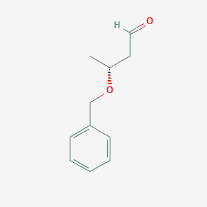 molecular formula C11H14O2 B15434535 Butanal, 3-(phenylmethoxy)-, (R)- CAS No. 86040-07-5