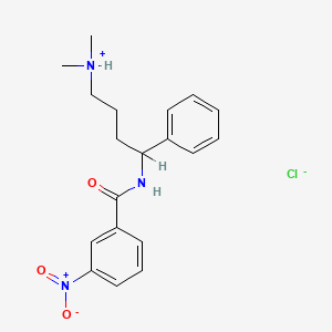 N-(alpha-(3-(Dimethylamino)propyl)benzyl)-m-nitro-benzamide hydrochloride