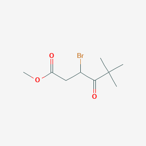 molecular formula C9H15BrO3 B15434551 Methyl 3-bromo-5,5-dimethyl-4-oxohexanoate CAS No. 82892-98-6