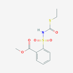 molecular formula C11H13NO5S2 B15434577 Methyl 2-{[(ethylsulfanyl)carbonyl]sulfamoyl}benzoate CAS No. 84334-22-5