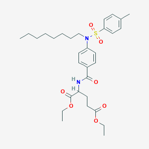 molecular formula C31H44N2O7S B15434597 Diethyl 2-[[4-[(4-methylphenyl)sulfonyl-octylamino]benzoyl]amino]pentanedioate CAS No. 82318-19-2