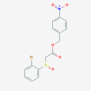 molecular formula C15H12BrNO5S B15434622 (4-Nitrophenyl)methyl (2-bromobenzene-1-sulfinyl)acetate CAS No. 87852-70-8