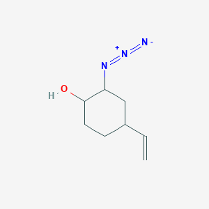 molecular formula C8H13N3O B15434629 2-Azido-4-ethenylcyclohexan-1-ol CAS No. 83185-50-6