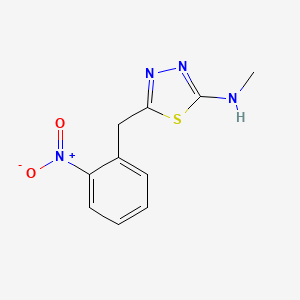 molecular formula C10H10N4O2S B15434771 N-Methyl-5-[(2-nitrophenyl)methyl]-1,3,4-thiadiazol-2-amine CAS No. 87410-87-5