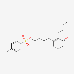 4-(2-Butyl-3-oxocyclohex-1-en-1-yl)butyl 4-methylbenzene-1-sulfonate