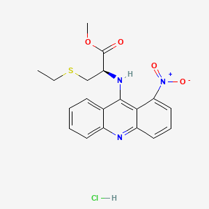 L-Cysteine, S-ethyl-N-(1-nitro-9-acridinyl)-, methyl ester, monohydrochloride